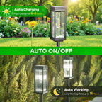 ELECLINK Solar Pathway Lights Outdoor, 4 Pack Upgraded Solar Lights Outdoor Waterproof, Bright Up to 15 Hrs Auto On/Off Garden Light for Yard Patio Lawn Path Walkway Driveway Outside Decor(Cool White)