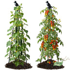 2 Pack Cucumber Trellis, 4FT Cucumber Trellis for Raised Bed, Garden Obelisk Trellis for Climbing Plants Outdoor Rustproof Plants Support for Flower Vine Vegetable Tomato Cage,Potted Plants