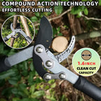 YRTSH Loppers Hedge Shears & Pruners Combo Set 3-Piece Hedge Clippers, Heavy Duty Tree & Shrub Care Kit for Yard, Lawn & Garden, Professional Branch Cutter Tree Trimmer for Indoor & Outdoor Gardening