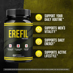 Erefil Capsules - Official Erefil Pills Advanced Premium Formula Support Maximum Strength, All Natural Ingredients Vitamins for Overall Health & Wellness Reviews, 60 Capsules for 1 Month