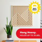 Command 20 Lb XL Heavyweight Picture Hanging Strips, Damage Free Hanging Picture Hangers, Heavy Duty Wall Hanging Strips for Living Spaces, 20 Black Adhesive Strip Pairs, PH217BLK-10NA