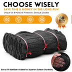 Heavy Duty Aviary Netting 25x50 ft, 1" Mesh Reinforced HDPE Poultry Netting, Anti-Tangle Bird Netting for Chicken Coop, Hawk Deterrent for Chickens, Garden & Crop Protection