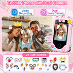 Kids Smart Phone for Girls Toys, Gifts for 3-10 Year Old Girls Boys Pink