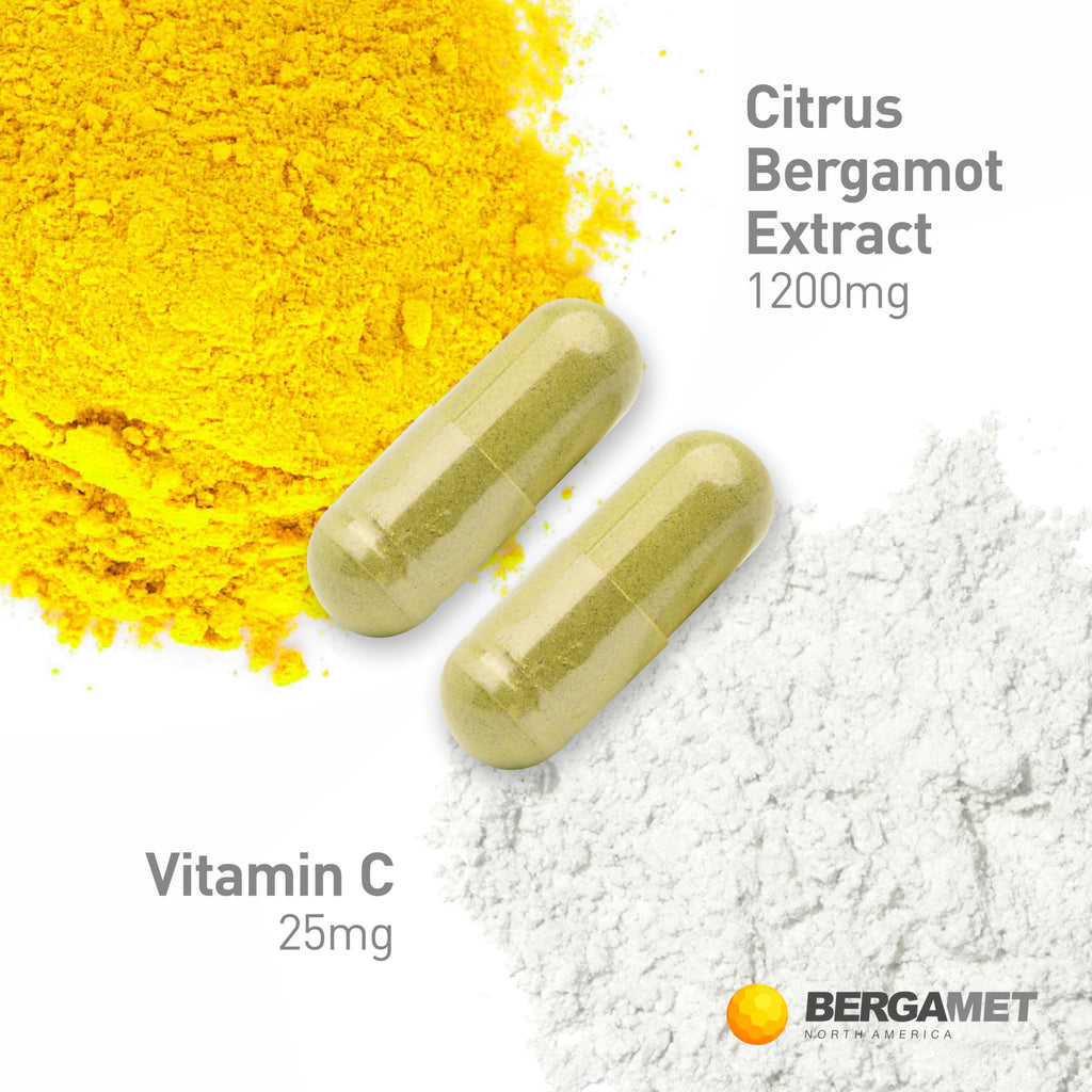 BergaMet Citrus Bergamot Supplement, 170:1 Extract, 1200mg per Serving, 80% Polyphenols, Italian Citrus Bergamot, 180 Capsules, 3 Months, Made in the USA