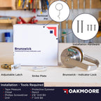 OAKMOORE Commercial Door Handle | Vacant Occupied & Commercial Restroom Lock for Public Bathroom & Industrial Buildings