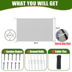 CITOOTY Bird Netting for Chicken Coop Run, 25x50 Ft Heavy Duty Poultry Netting with 2.4" Mesh, UV Resistant Black Net Garden Netting for Fruit Trees, Vegetable Plants, and Yard Protection