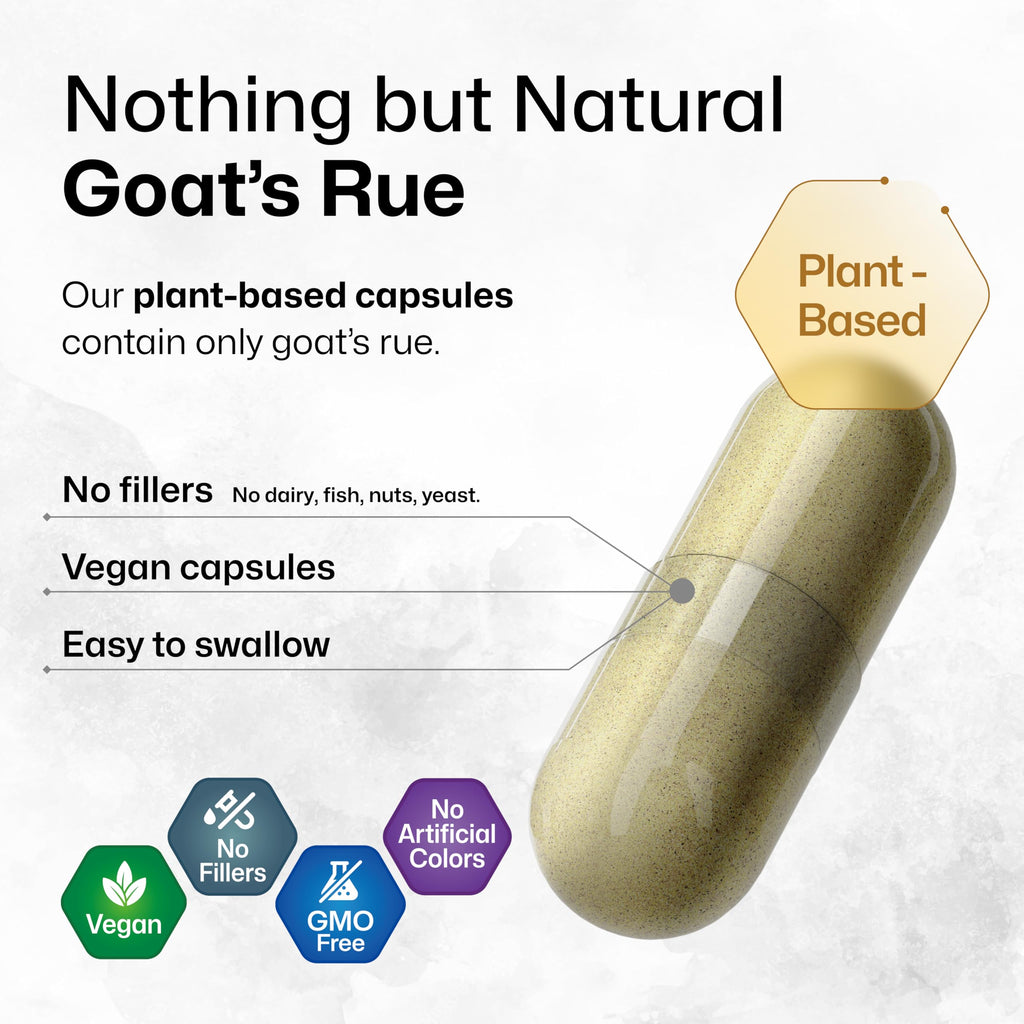 BIO KRAUTER® Goats Rue for Breastfeeding - Pure Vegan Lactation Supplement - Goat’s Rue 100 Capsules 1200 mg per Serving - Natural Supplements for Women - No Fillers, Non-GMO, 25-Day Supply