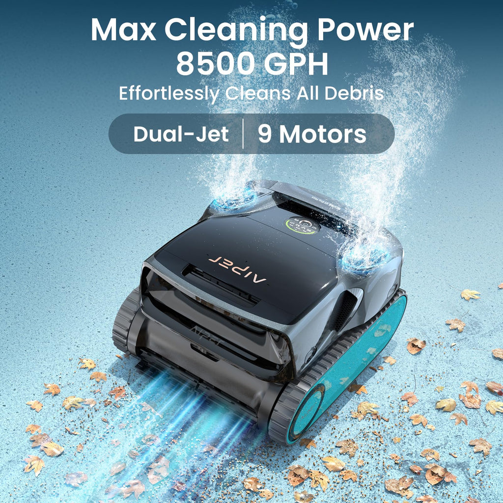 Aiper Scuba X1 Pro Max All-in-One Pool Cleaning Robot & Skimmer with 8,500 GPH Suction, Ultra-fine Filtration, Smart Surface Parking, for All Inground Pools, Blue
