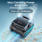 Aiper Scuba X1 Pro Max All-in-One Pool Cleaning Robot & Skimmer with 8,500 GPH Suction, Ultra-fine Filtration, Smart Surface Parking, for All Inground Pools, Blue