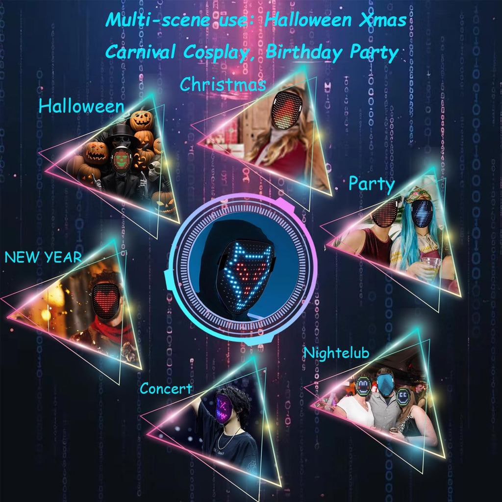 JDBMAOYE LED Light Up Mask with Gesture Sensing,Perfect Gifts for Teen Boys