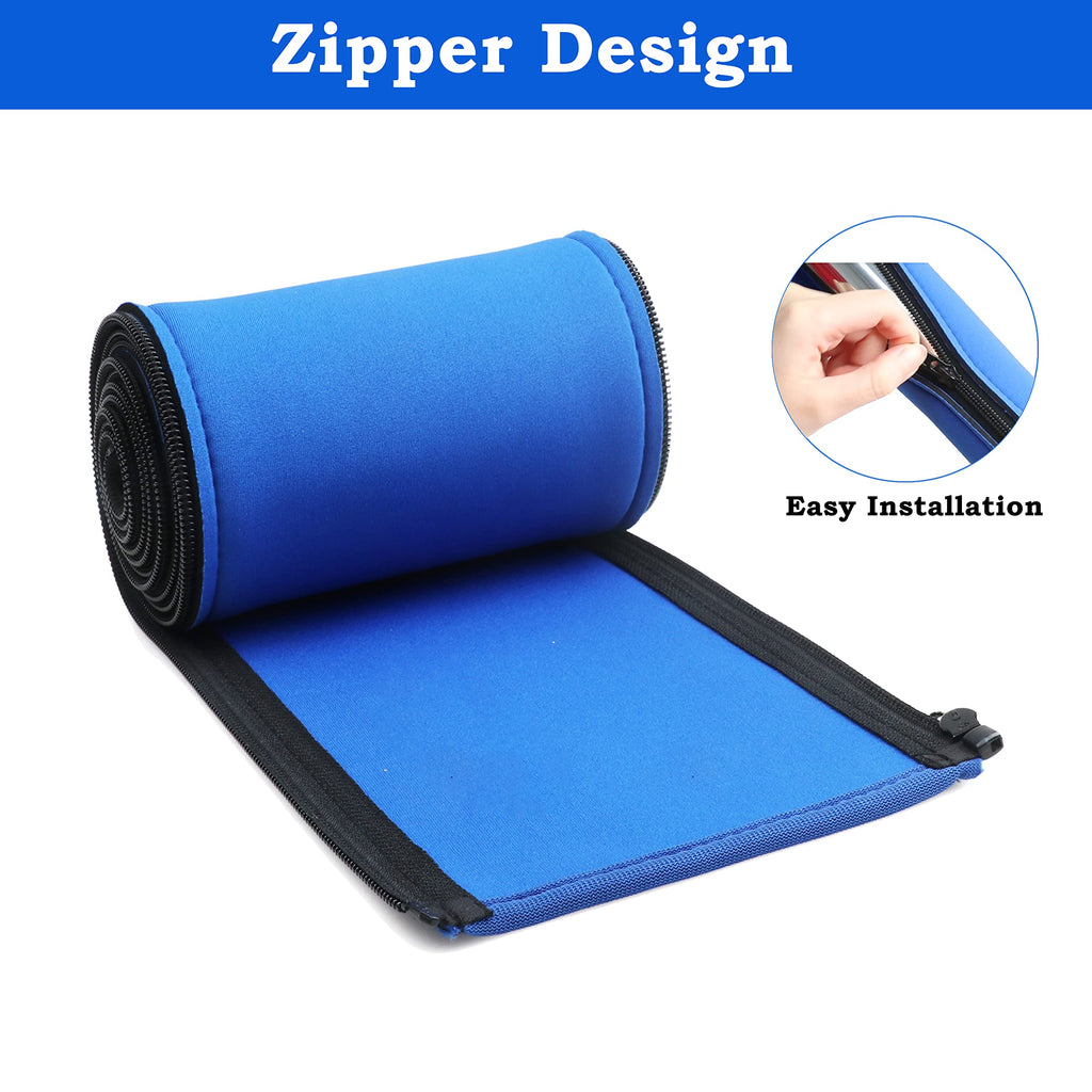 Ginchain Pool Handrail Cover, Slip Resistant Zippered Hand Grip Rail Cover, Safety Rail Grip Sleeve for Inground Swimming Pool Hand Railing Cover(8 feet, Royal Blue)