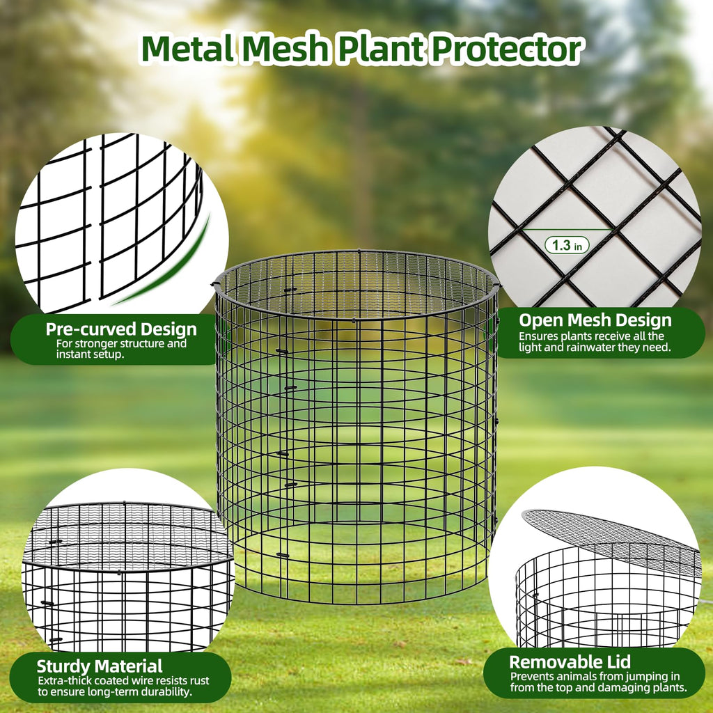 SPECILITE 10 Pack Plant Protector from Animals, 14"x16" Pre-Bent Wire Mesh