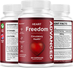 (2 Pack) Heart Freedom - Heart Freedom Capsules, Official HeartFreedom Pills All Natural Ingredients - Maximum Strength, Premium Advanced Formula Support Health & Wellness, 120 Capsules for 2 Months