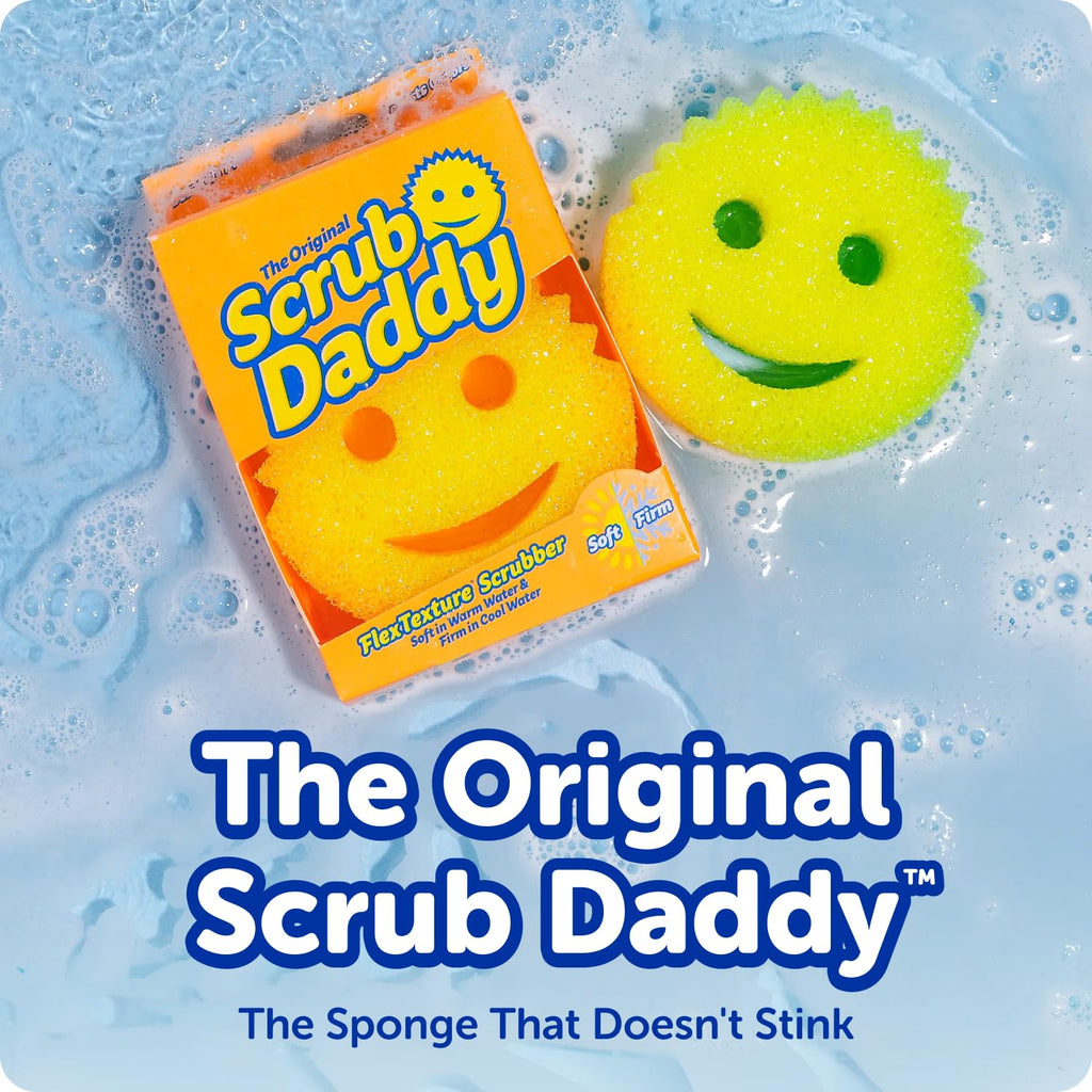 Scrub Daddy Scratch-Free Multipurpose Kitchen Sponges - Bulk Dish Sponges for Kitchen, Bathroom, Household Cleaning & More - Made with BPA-Free Polymer Foam (7 Count)