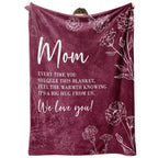 GiltGlimmer Mom Birthday Gifts, Mom Floral Blanket Burgundy, 60" x 50"