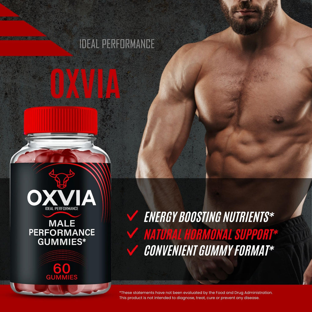 Oxvia Male Performance Gummies, Official Oxvia Supplement Gummies - Maximum Strength Performance, All Natural Support Overall Health & Wellness, Ox Via Advanced Support Gummy Reviews (2 Pack)