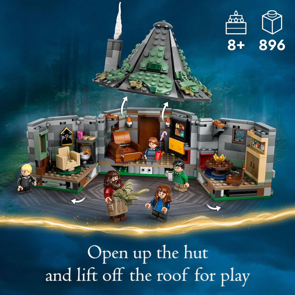 LEGO Harry Potter Hagrid's Hut: an Unexpected Visit - Harry Potter Toy for Boys & Girls Ages 8+ - Kids Building Toys W/Buildable House, 7 Minifigures & Dragon - 76428
