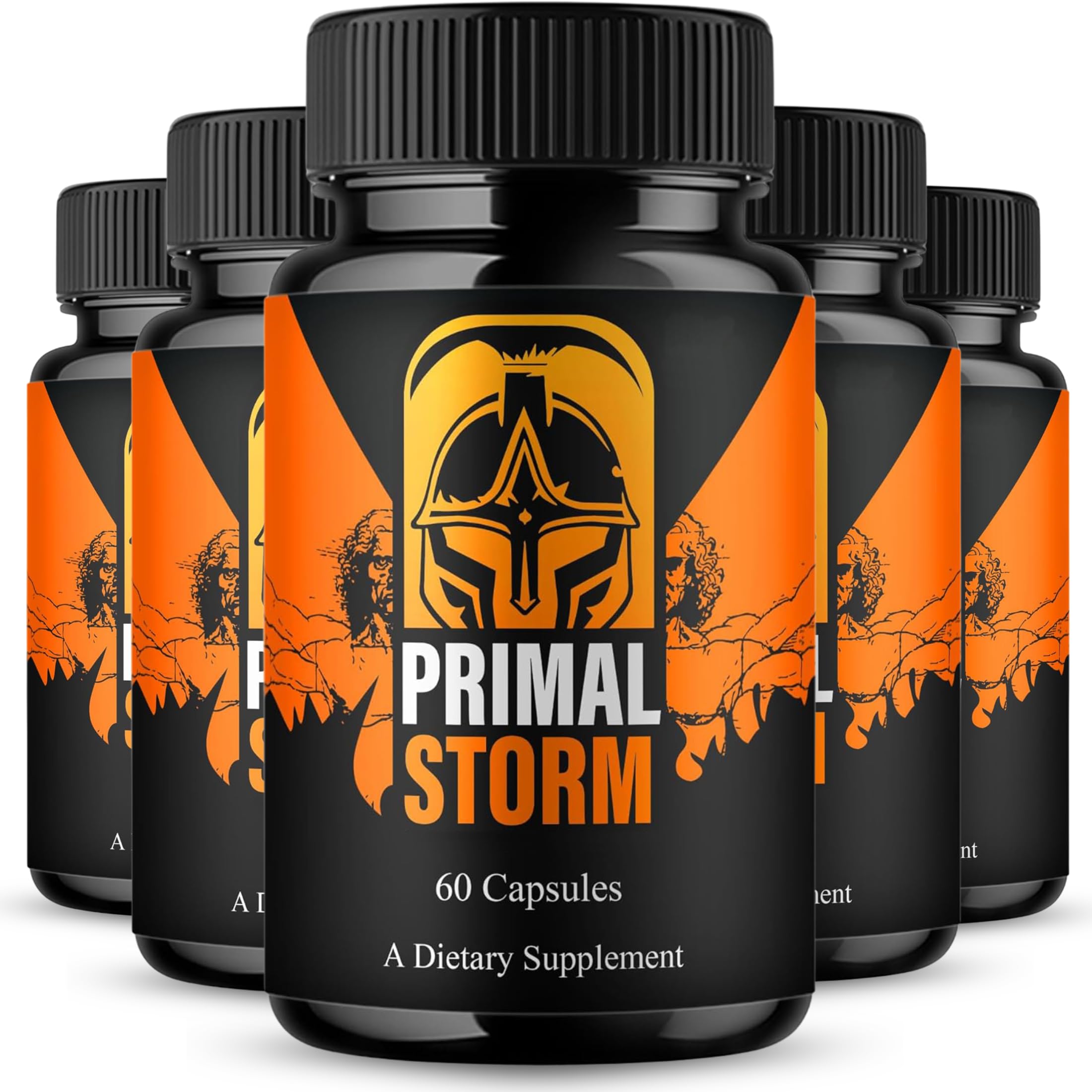 Original Primal Storm Advanced Capsule, Advance Premium Natural Ingredients for Overall Health & Balanced Healthy Lifestyle | 60 Capsules Each Bottle (Pack of 5)