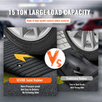 VEVOR 4" Rise Rubber Threshold Ramp, 35.5" Wide Wheelchair Ramp Doorway, Natural Curb Ramp, 33069Lbs Load Capacity, Non-Slip Textured Surface Rubber Curb Ramp for Wheelchair and Scooter
