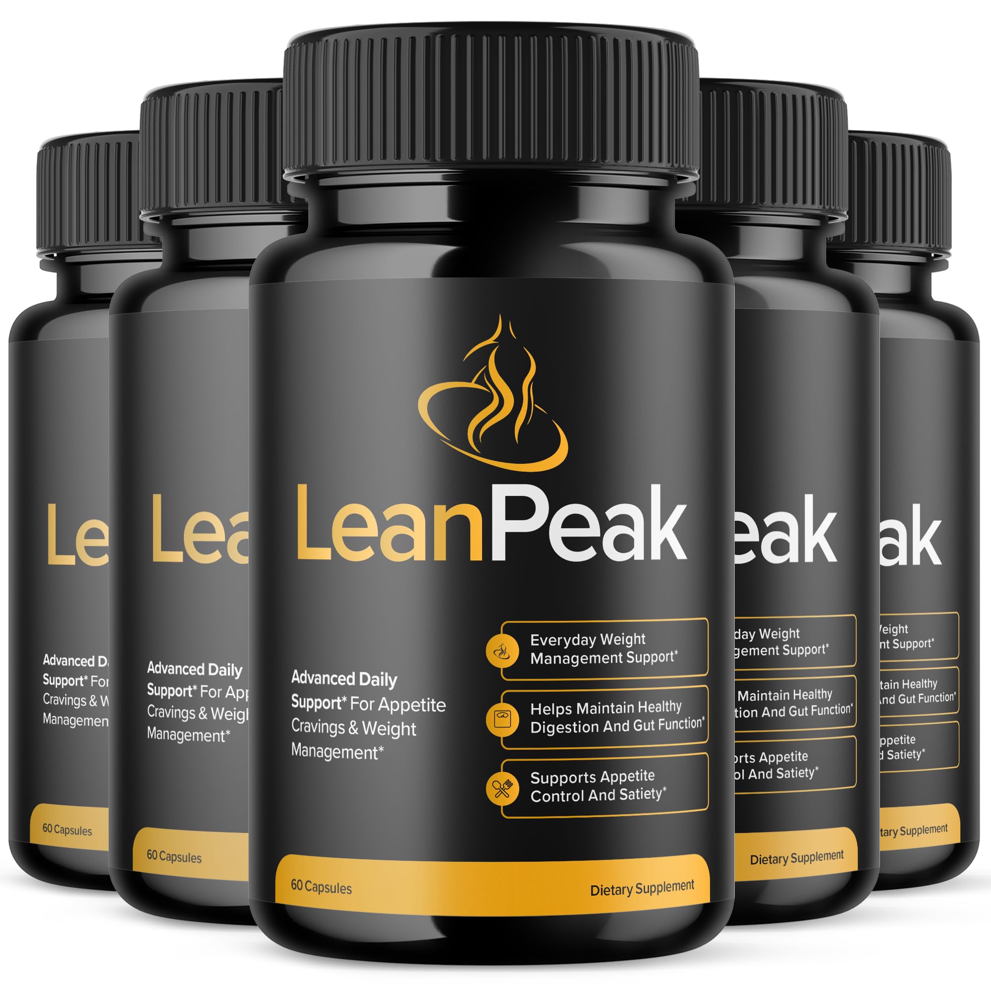 (5 Pack) Lean Peak Capsules, Advanced Formula Lean Peak Pills with Natural Ingredients, Maximum Strength Leanpeak Health and Wellness Multivitamin, Leanpeak Pills for Women and Men (300 Capsules)