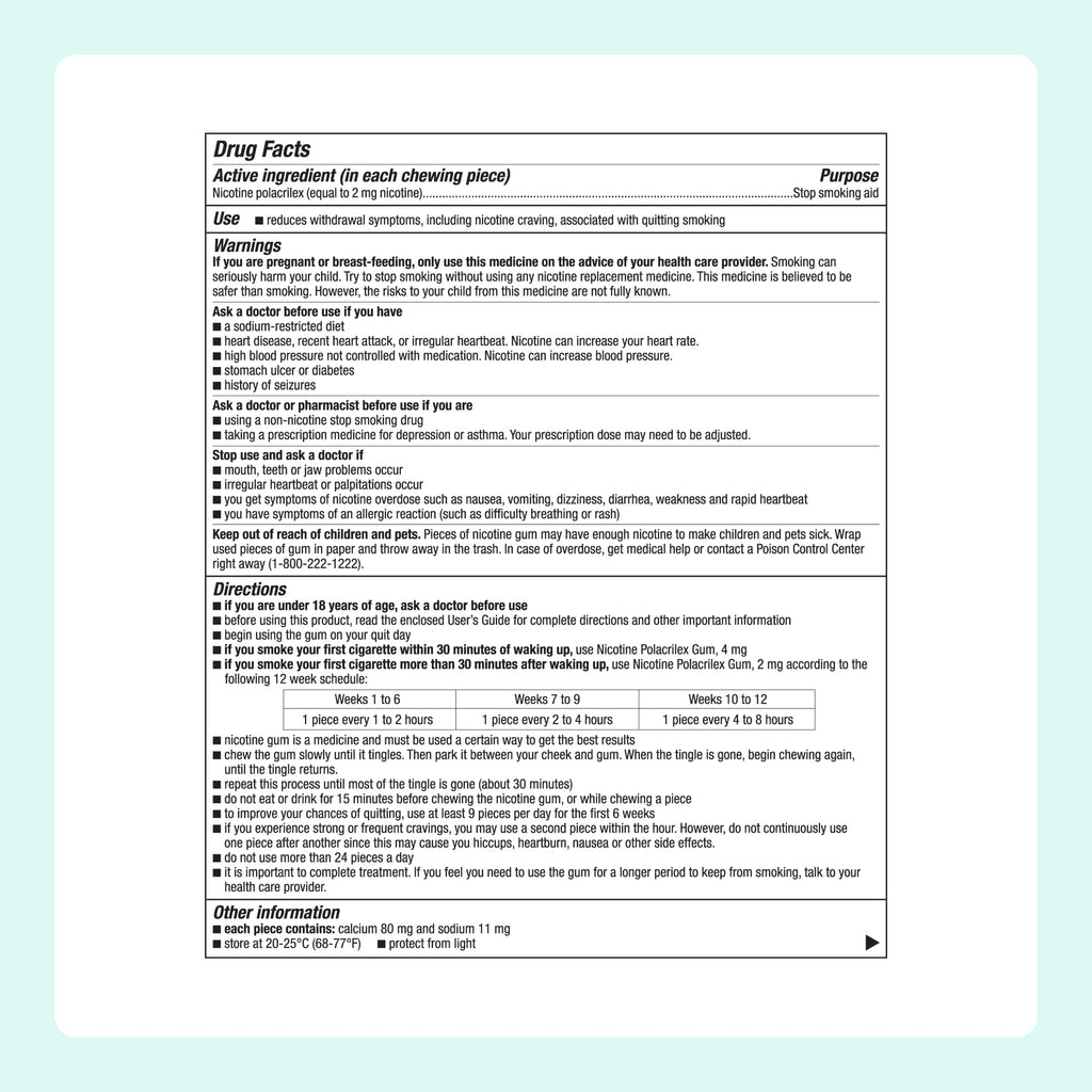 Amazon Basics Coated Nicotine Gum 2 mg, Ice Mint Flavor, Stop Smoking Aid, Relieves Nicotine Cravings to Help You Quit Smoking Cigarettes, 160 Count (Previously Amazon Basic Care)