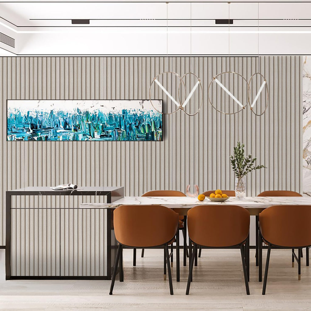 LOVADA Peel and Stick Wood Slat Wallpaper - 23.6" x 120" Self Adhesive Wall Panel, DIY Removable Contact Paper for Walls, Accent Wall Decor (Easy to Install)