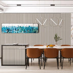 LOVADA Peel and Stick Wood Slat Wallpaper - 23.6" x 120" Self Adhesive Wall Panel, DIY Removable Contact Paper for Walls, Accent Wall Decor (Easy to Install)