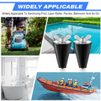 Dunkive 4 Pcs 1'' to 1 1/2'' 7-10 Universal Pool Winterizing Plug, Rubber Stopper & Stainless Steel Head, Swimming Pool Winter Expansion Plugs for Preventing Leaks & Cracking Plumbing