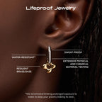 Ana Luisa Huggie Hoop Earrings - Solitaire Pendant Charm Earring - Dainty Hoop Earrings in 14K Gold Plated & Silver Rhodium Plated - Hypoallergenic, Water-Resistant, and Tarnish-Free - Gifts for Women