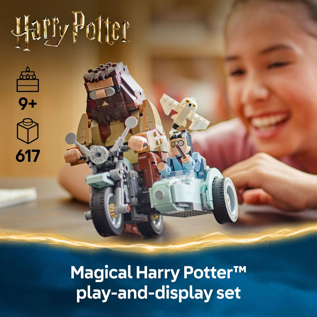 LEGO Harry Potter Hagrid & Harry's Motorcycle Ride Building Toy - Kids Motorcycle Toy for Boys and Girls, Harry Potter Fans, Ages 9+ - Gift Idea for Birthdays - 76443