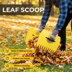 Rake for Leaves - 25 Tines Heavy Duty Metal Rake Set with Leaf Scoops & 53 Gallon Bag, Adjustable 67.5" Garden Rake, 3-in-1 Tool for Yard Pine Needle Grass Cleanup