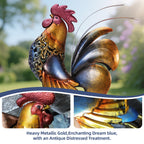 Mloarts Metal Rooster Garden Statue