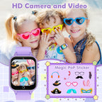 Luyiilo Kids Games Watch, with 26 Puzzle Games, Touch Screen, HD Camera, Alarm Clock, Toys for Ages 4-12 Years Old.Birthday Gift for Boys Girls (Purple)