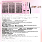 Goddvenus Lash Clusters Kit Wispy Eyelash Clusters Lashes Natural DIY Lash Extension Kit 10-16mm Cluster Eyelash Extensions Kit 300pcs C Curl Individual Lashes Cluster Eyelash (With Tweezers)