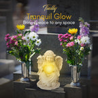 TIALLY Solar Angel Garden Statue, 8" Guardian Memorial Outdoor Light