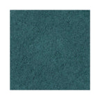 Boardwalk Heavy-Duty Scrubbing Floor Pads, 17" Diameter, Green, 5/Carton