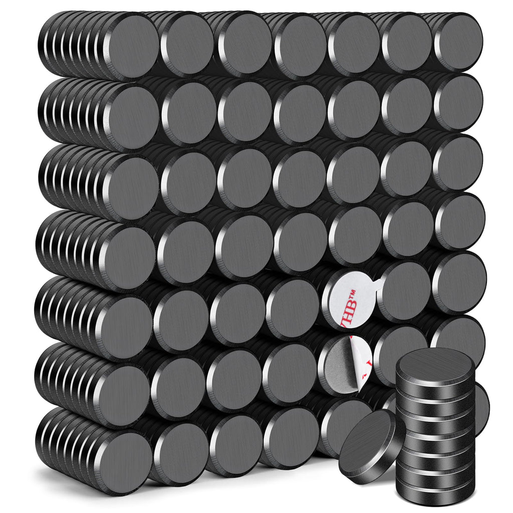 DIYMAG Strong Magnetic Adhesive Dots 400Pcs 0.6x0.12Inch Fridge Refrigerator Magnet for Crafts Whiteboard with Adhesives Backing Magnetic Small Black Button Ceramic Circle Round Heavy Duty
