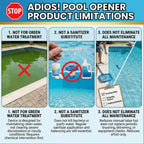 Adios! Pool Opening Treatment - Starter Enzymes for Above Ground Pools and Inground, Treats 40,000 Gallons for Winter Start Up Chemicals - 32oz (Quart)