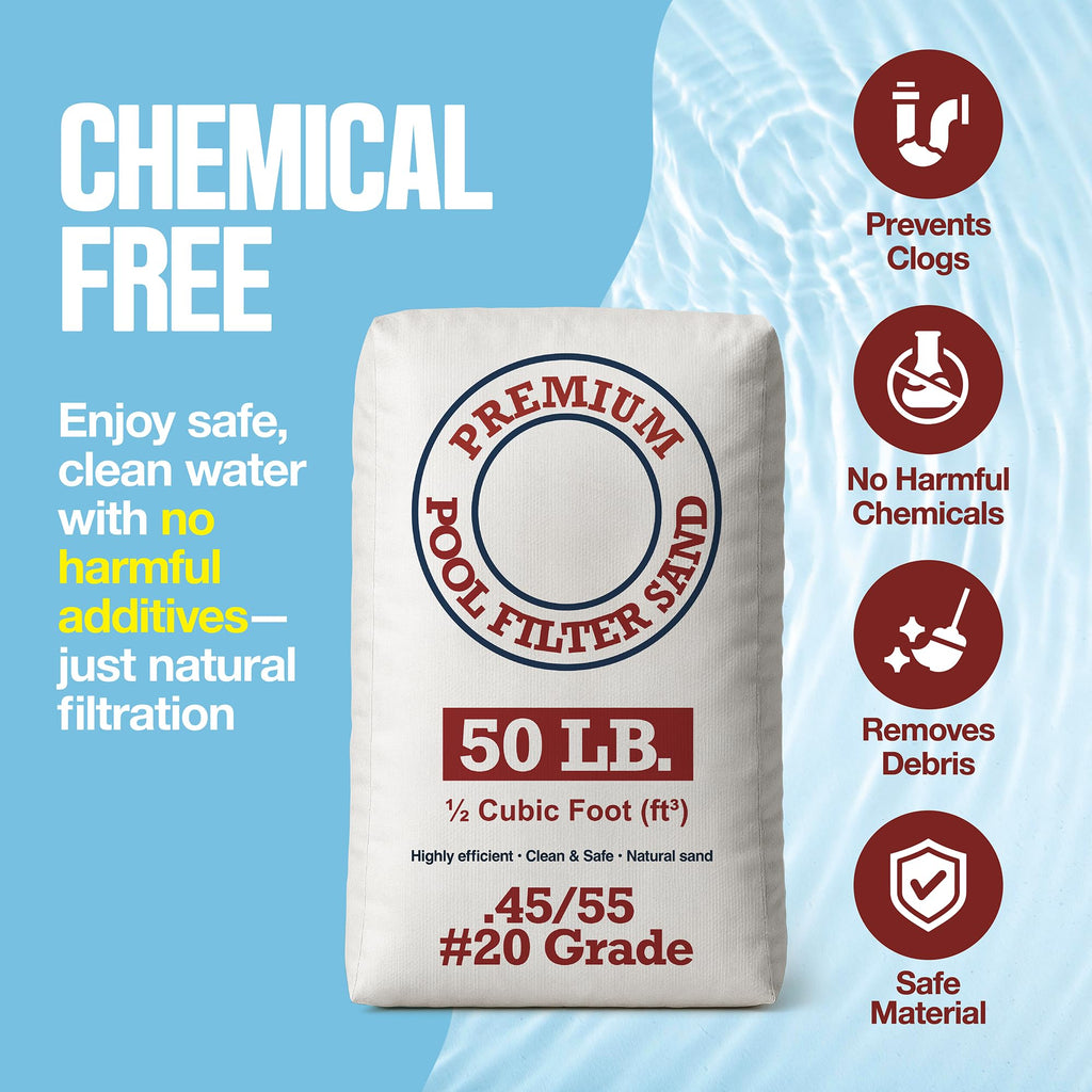 Play22 20 Grade Pool Filter Sand - Pool Sand, 50 Pound Bag Silica Sand ...