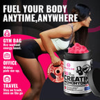 Natures Aid NSF Certified Creatine Gummy 5g - Creatine Monohydrate Gummies – Pre-Workout Energy & Muscle Growth Support for Men & Women | Raspberry Electrolyte Gummies (135 Count)