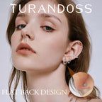 Turandoss 8 Pairs Hypoallergenic Silver Hoop Earrings for Women Trendy