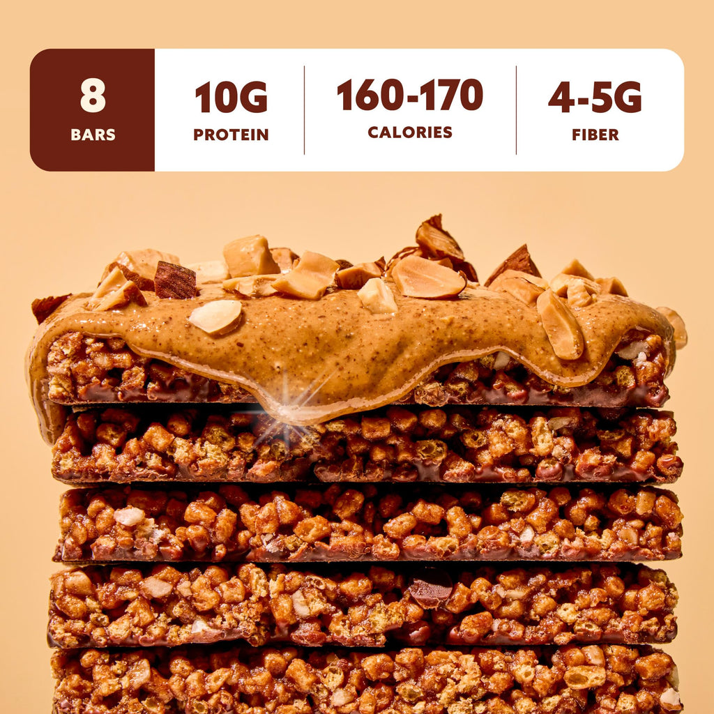 Mezcla Puff-Crispy Plant Based Protein Bars - Variety Pack - Healthy Snacks for Adults & Kids - Granola Bars for School, Travel, & Office Snacks - Gluten Free, Vegan, Non GMO, 10g Protein - 16 Count