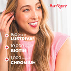 MARYRUTH'S Liquid Multivitamin+Hair Growth | Biotin 10000mcg | Lustriva Hair Growth Supplement | Clinically Tested in Women for Thicker Hair&Facial Wrinkle | Skin Care | Ages 18+ | 15.22 Fl Oz