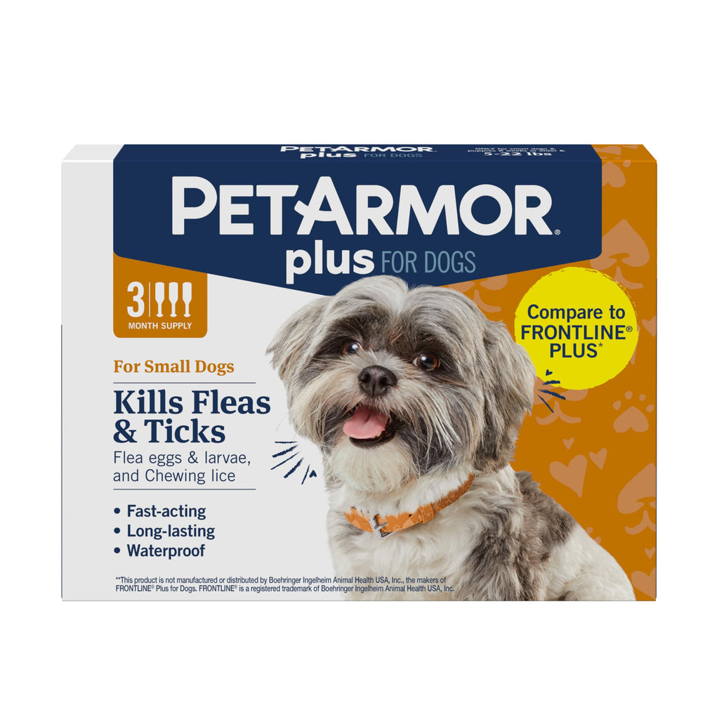PetArmor Plus Flea & Tick Topical Dogs 5-22 lbs, 3-Month