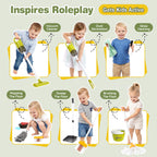 Dreamon Cleaning Set for Children - 14Pcs Toy Cleaning Set with Toy Vacuum