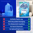 Earth Breeze Laundry Detergent Sheets Fresh Scent - 60 Loads Eco Liquidless Soap - Travel-Friendly for Hot & Cold Cycles, Tackles Tough Stains & Odors - Gentle on Skin, 30 Ct