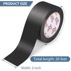 Ealyder Tape 2 Inch x 26 FT Rubber Grip Tape, Black Ultra-Thin Strong Adhesive Anti-Slip for Handles, Home Use, Waterproof Wear-Resistant Heat Resistant Grip Tape, Comfortable in Hands