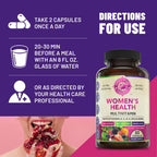 WHOLE WORLD WELLNESS Womens Daily Multivitamin Multimineral Supplement for Energy, Mood, Focus, Hair, Skin & Nails. Made for Women with 30+ Nutrients, Fruit & Energy Blend. Womens Vitamins, USA Made.