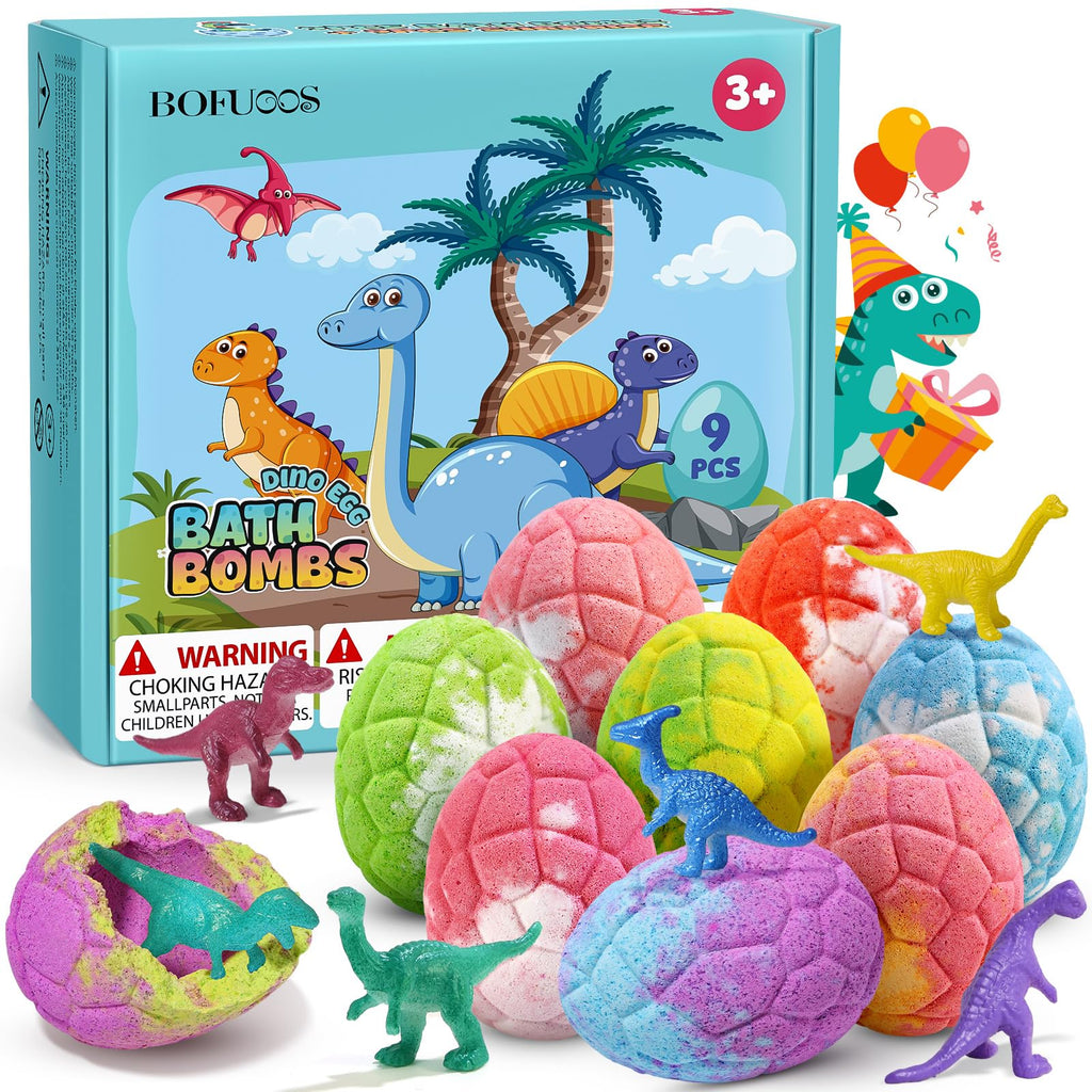 Bofuoos Dinosaur Bath Bombs for Kids with Surprise Inside, Gifts for Kids