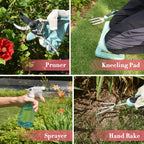 Carsolt 11Pcs Floral Gardening Tools Set, for Women Mom